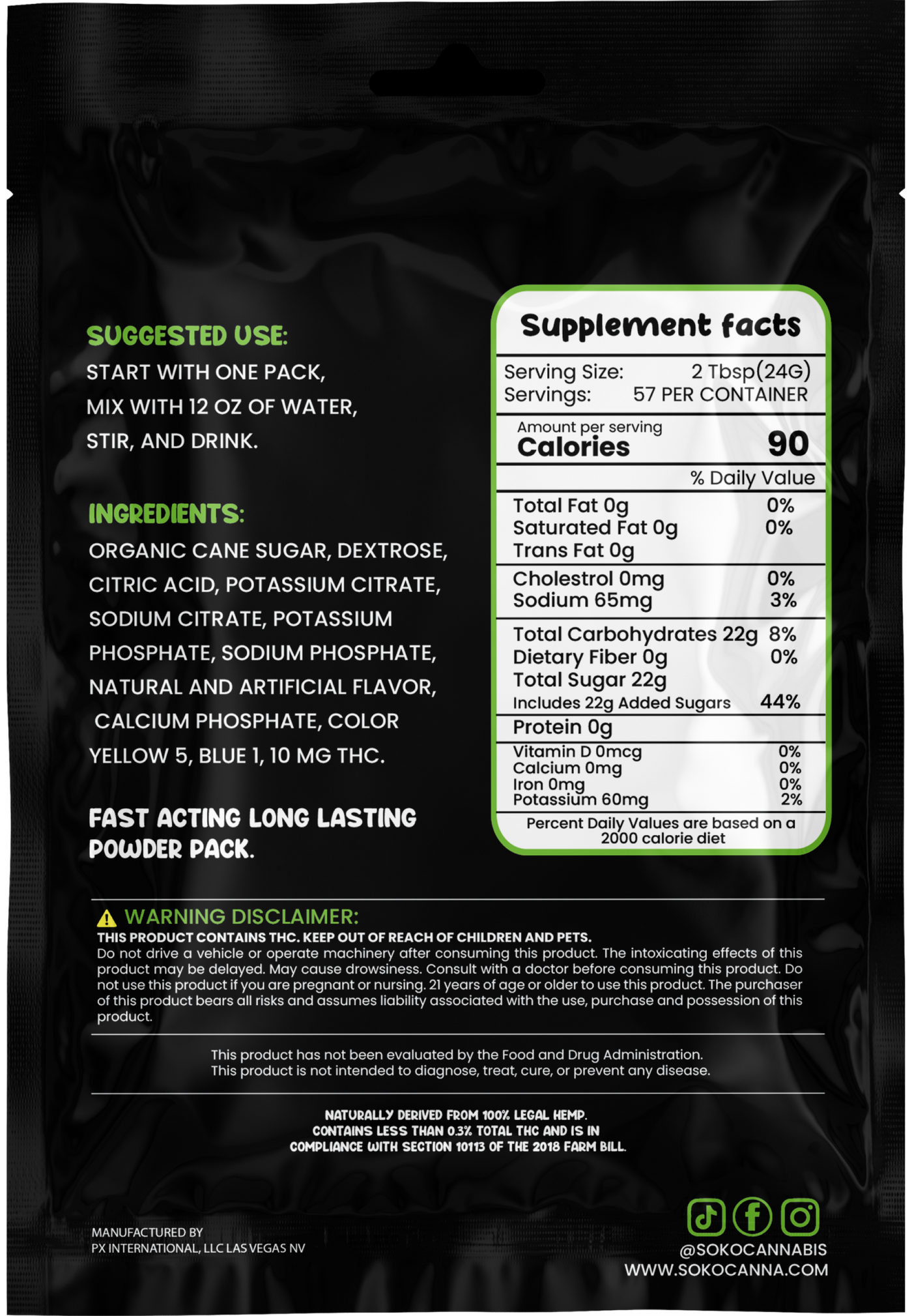 Cannaquench - Lemon Lime Electrolyte - The Drink Mix