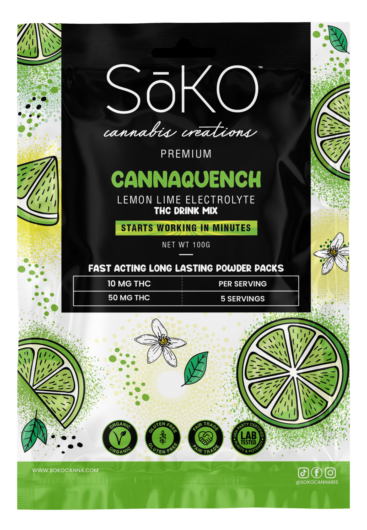 Cannaquench - Lemon Lime Electrolyte - The Drink Mix