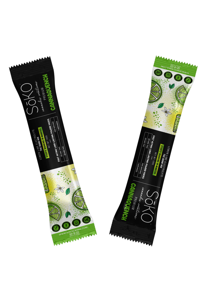 SōKO CannaQuench Lemon Lime THC Electrolyte Drink Mix