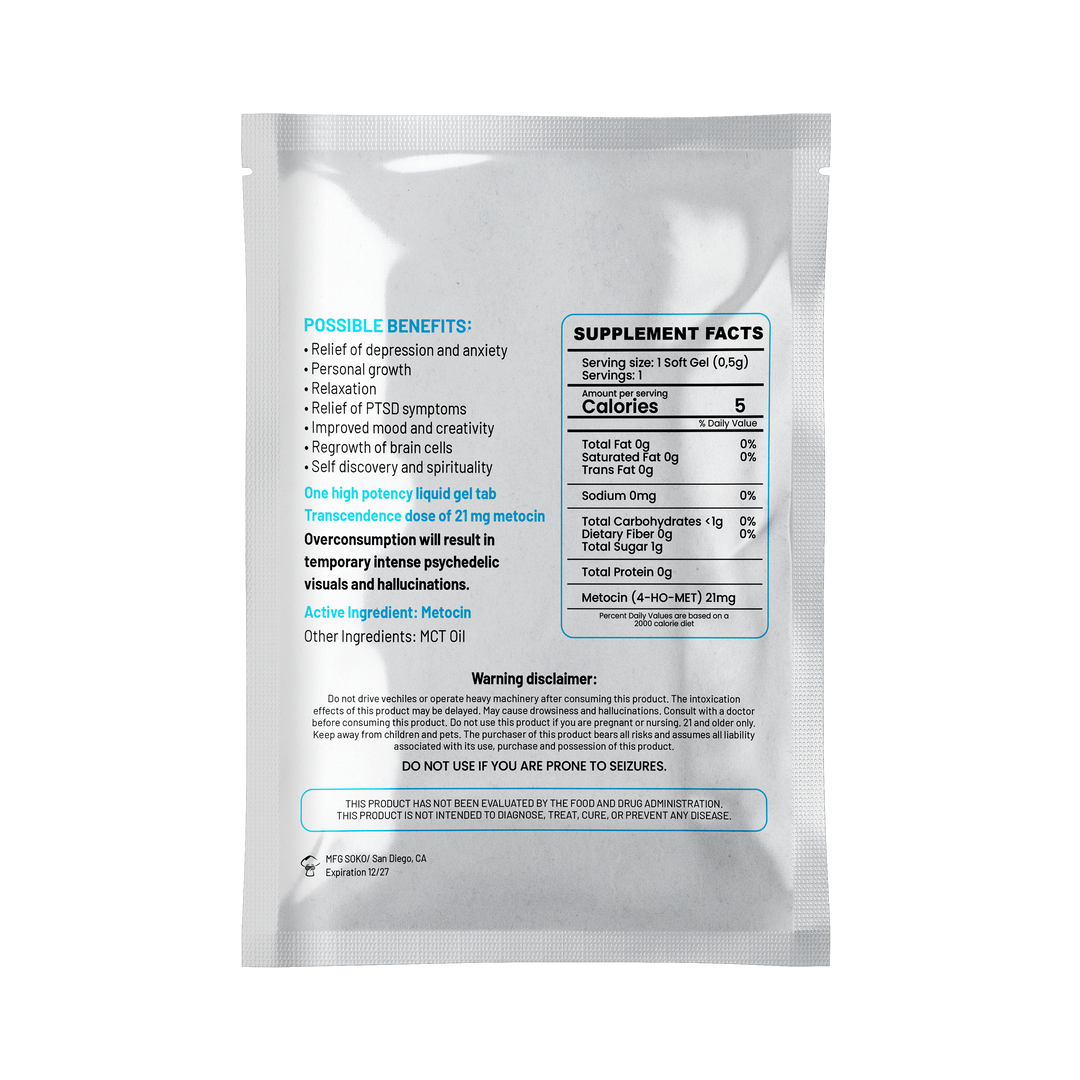 The Transcendence Dose – 21mg Metocin Liquid Gel Capsule