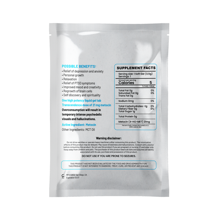The Transcendence Dose – 21mg Metocin Liquid Gel Capsule