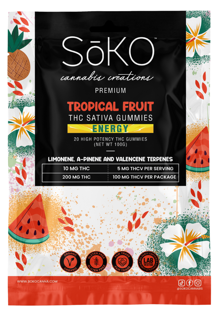SATIVA Energy THC GUMMIES: 200 mg THC 100 mg THCV