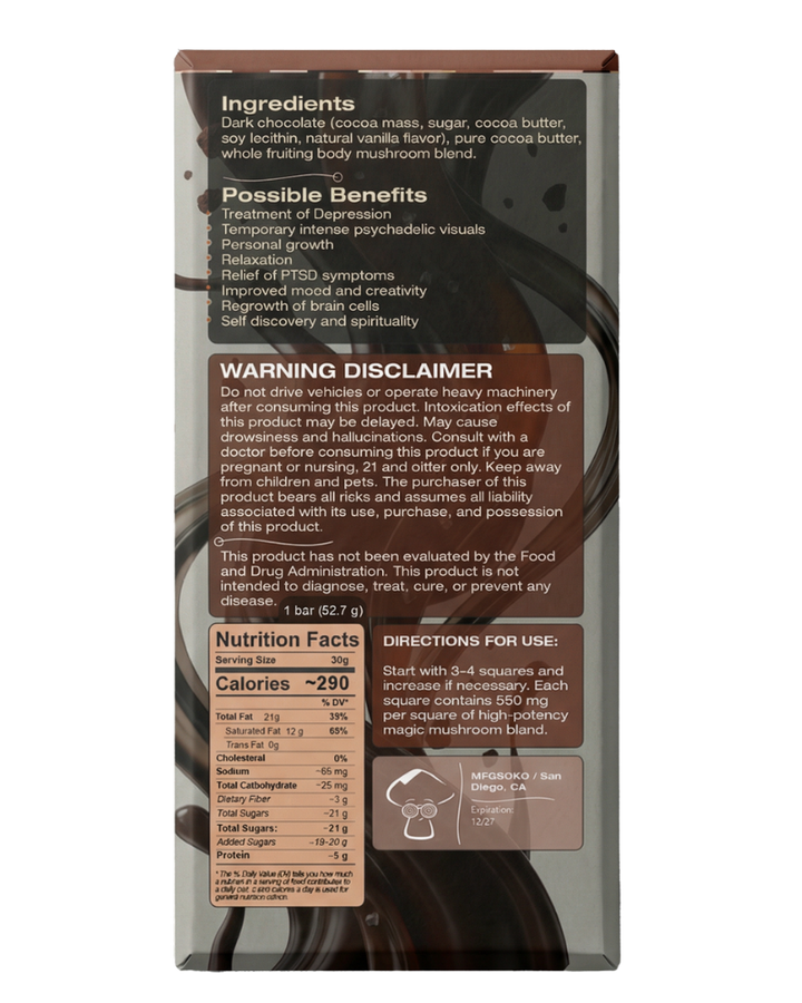 Premium Chocolate Magic Mushroom Squares 6,000 MG