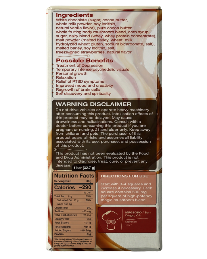 Premium Chocolate Magic Mushroom Squares 6,000 MG