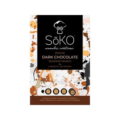Premium Dark Chocolate Mushroom Squares 6 grams