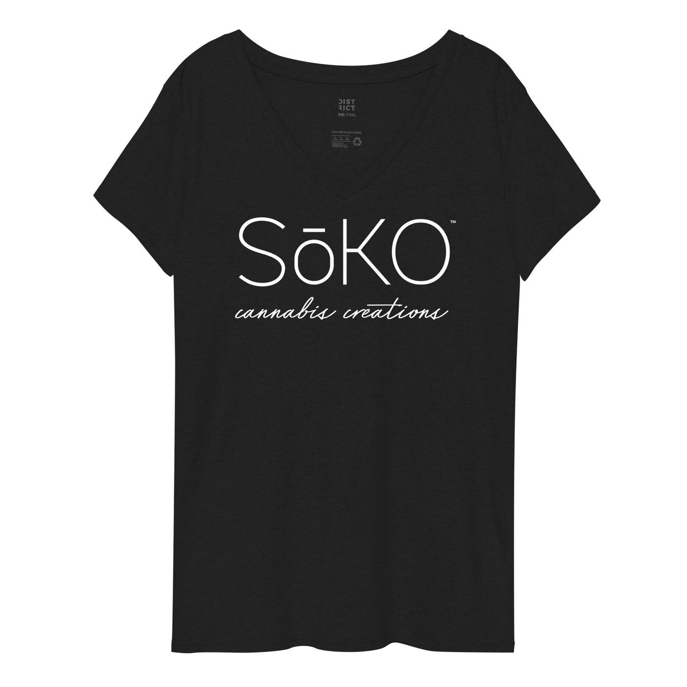 Women’s recycled v-neck SoKo t-shirt Sustainable Fashion Collection